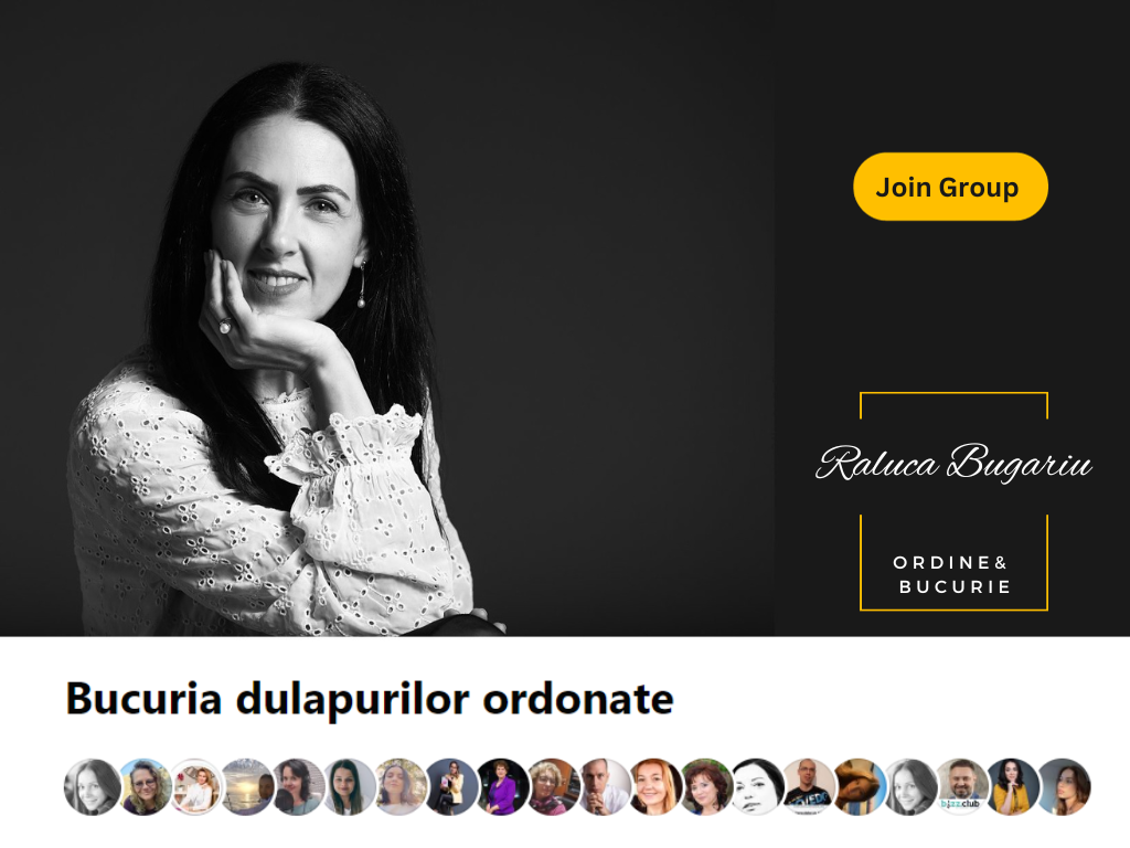 Raluca Bugariu - Bucuria dulapurilor ordonate - Grup Facebook